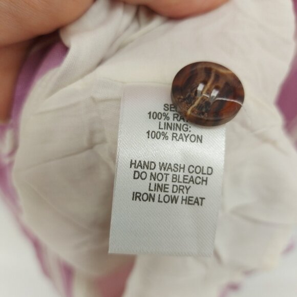 Lulu's Jacqui Lavender and White Striped Button Front Midi Dress - Picture 9 of 10